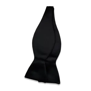 Black Satin Self Tie Bow Tie