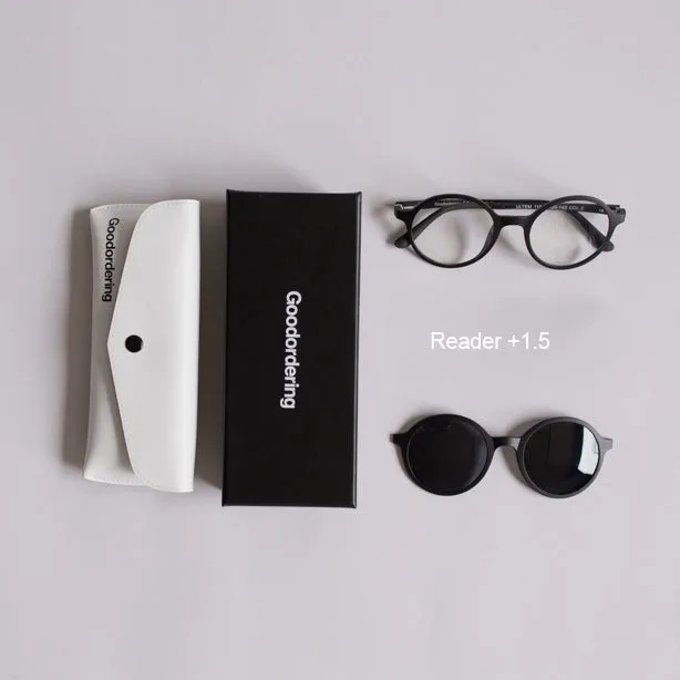 ' 1.5 readers magnetic glasses black