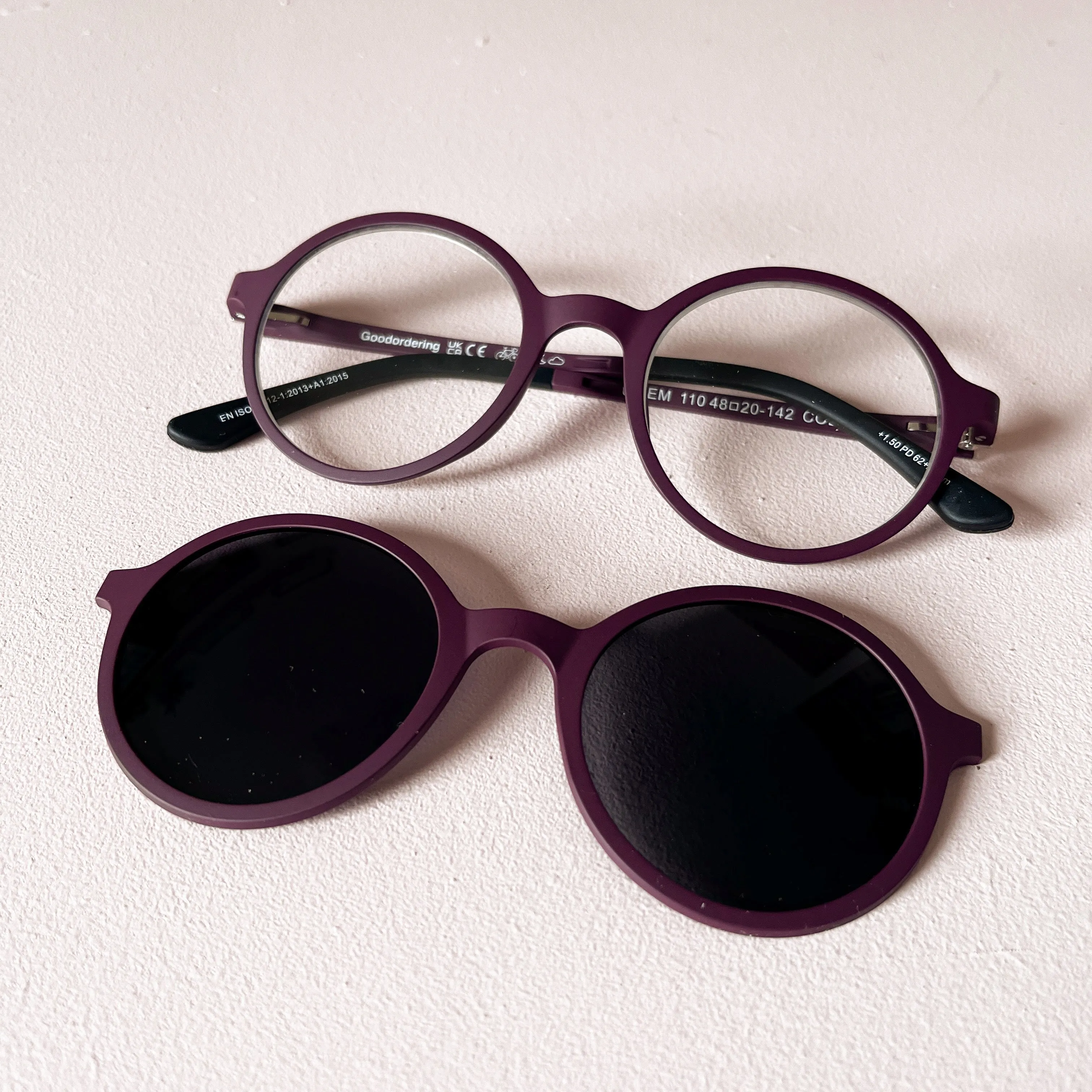 ' 1.5 readers magnetic glasses maroon