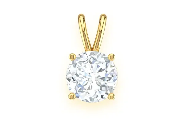 0.10CTW &  0.25CTW Round Solitaire Pendant