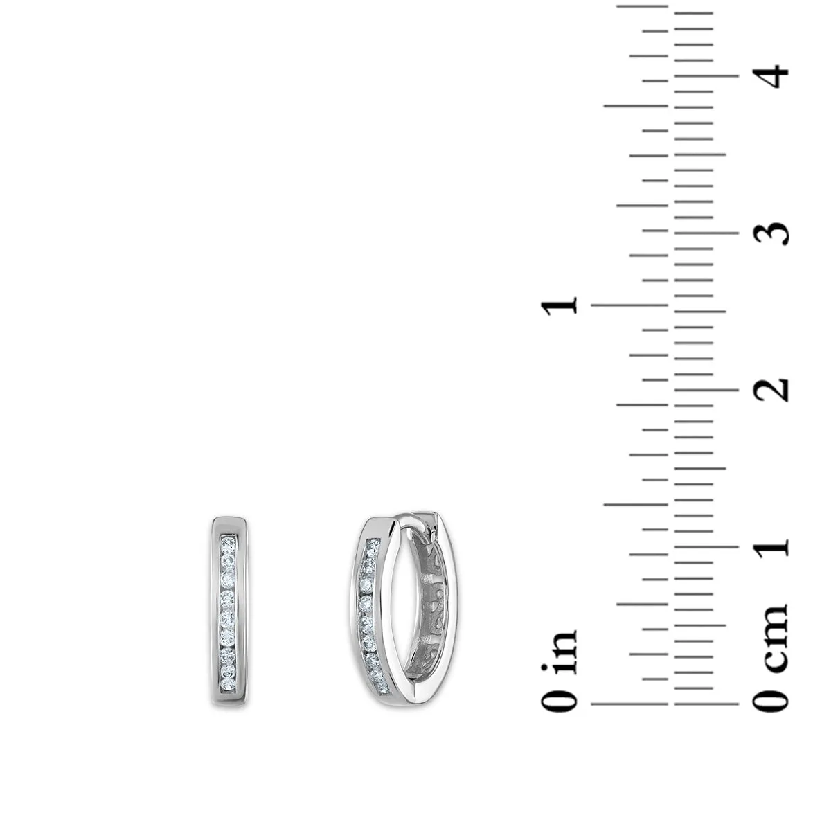 1/10 CTW Diamond Hoop Earrings in 10KT White Gold