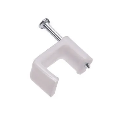 12mm Square Cable Clips (100)