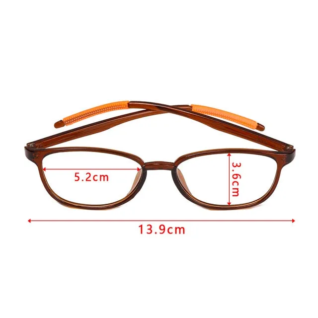 1Pc Unisex New Comfy Stainless Steel Frame Resin Reading Glasses Vision Care 1.00-4.00 With Tube Case Retro Business Eyeglasses