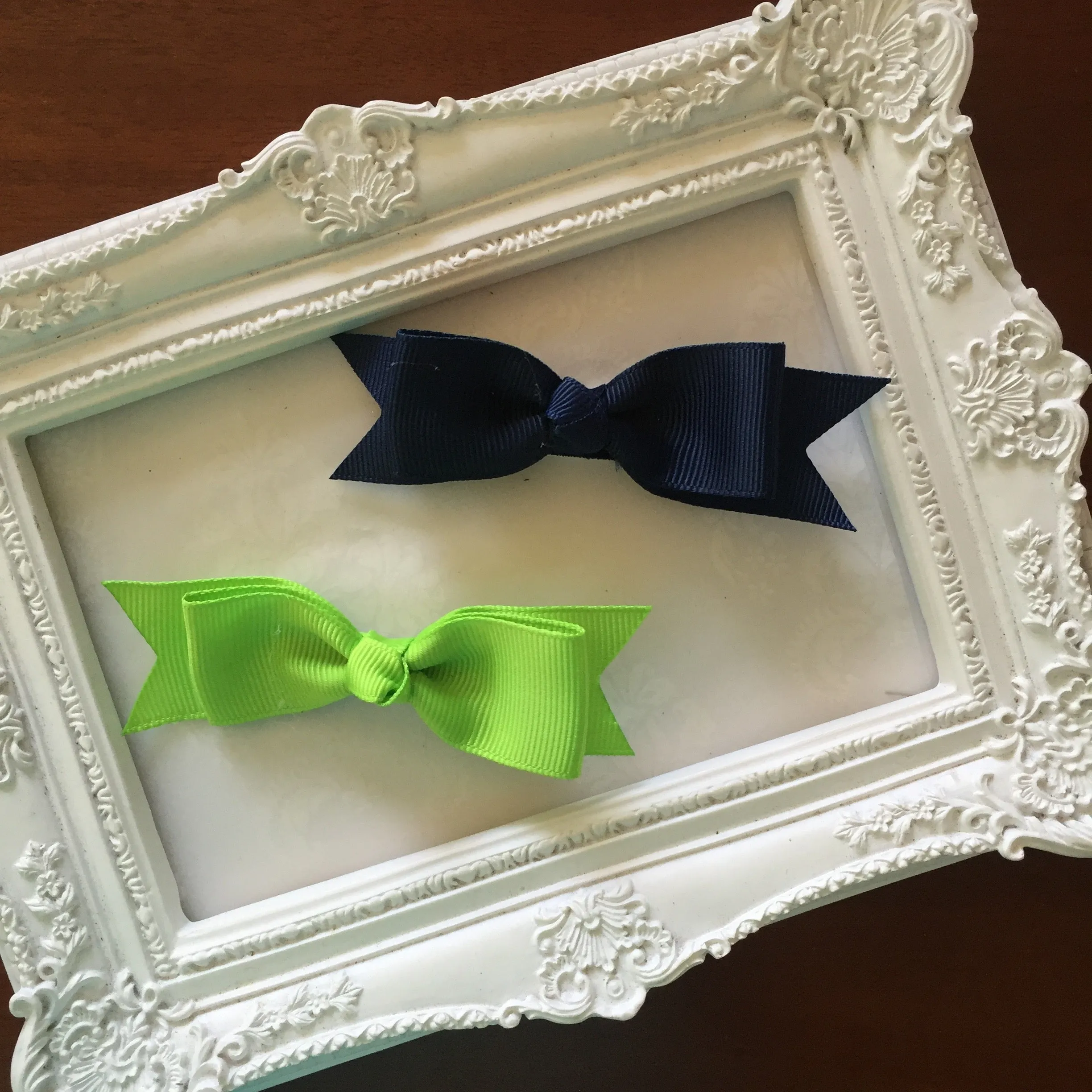 3 inch Small flat bow hair clips