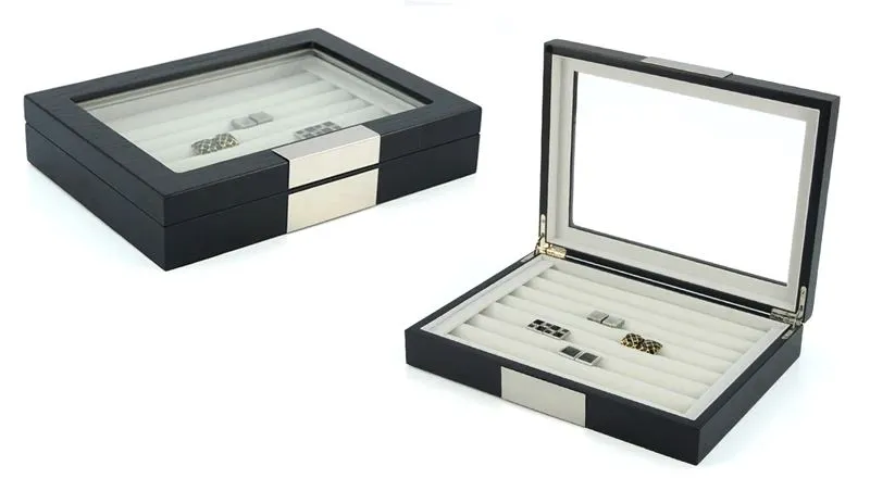 36 Pairs Wood Cufflink Box