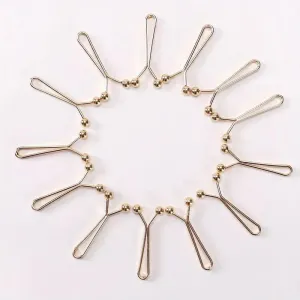 4/8/12 Pcs Basic Hijab Pins- Gold