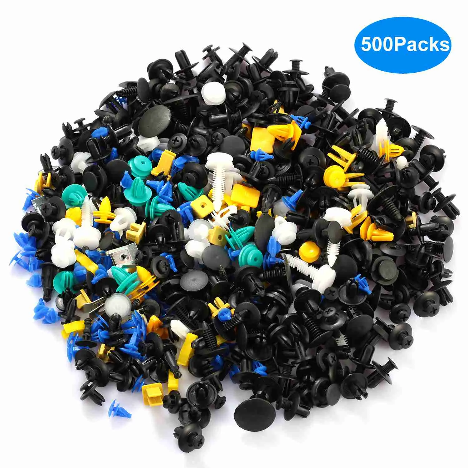 500-Pieces: 30 Kinds Bumper Fastener Rivets