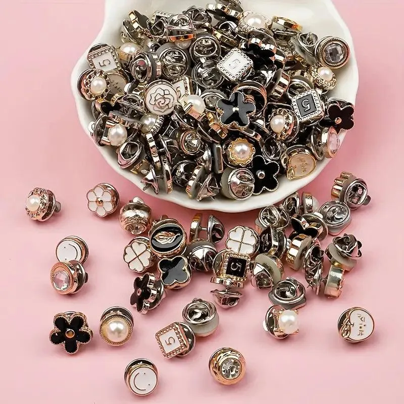 5/10 Pcs Button Brooches Clothing Pins Accessories