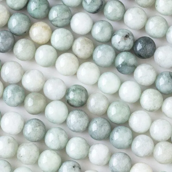 8mm Round Grade A Gemstone Beads - Burma Jade (10 Pack)