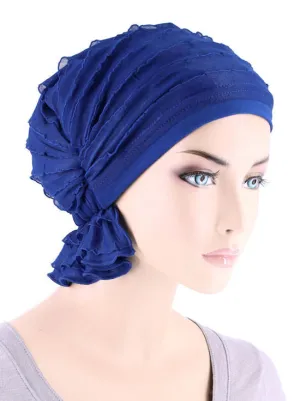 ABBEY-663#The Abbey Cap in Ruffle Royal Blue