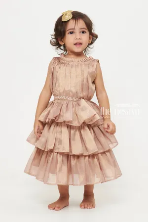 Adorable Lavender Tiered Baby Dress