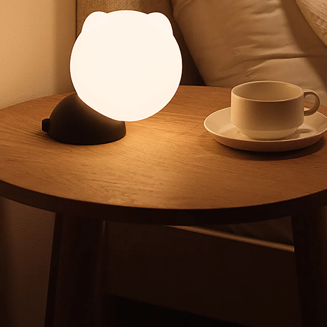 Adorable Round Cat Warm Night Light