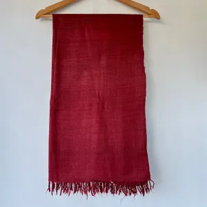 Ahimsa Silk Stole for Women | Maroon | Plain