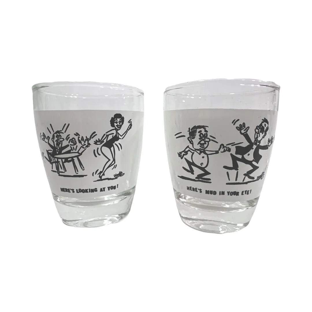 Anchor Hocking Vintage Humorous Shot Glass Set (Set of 4)