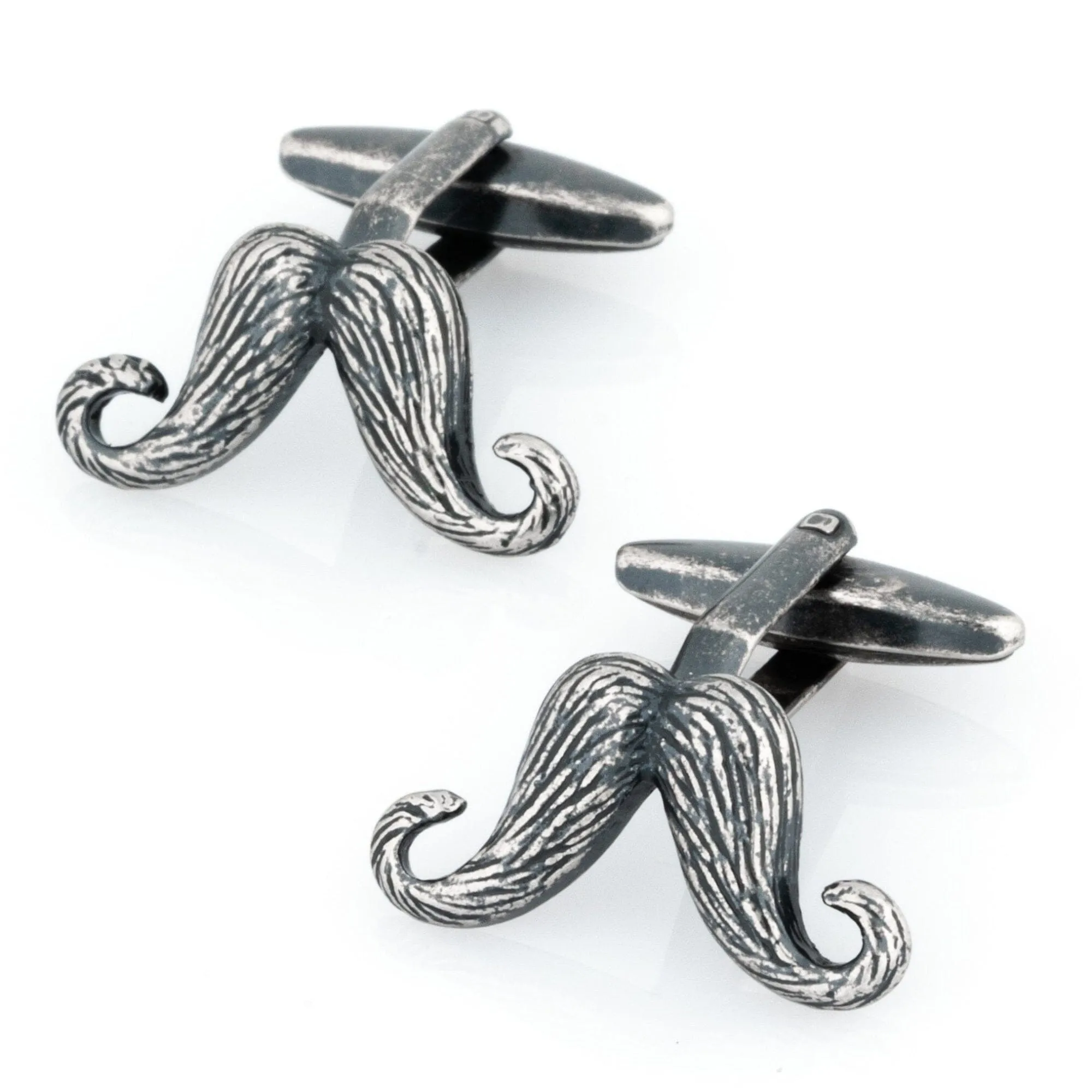 Antique Vintage Style Handlebar Moustache Cufflinks