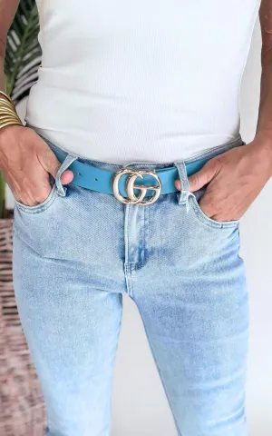 Azure GO Buckle Belt