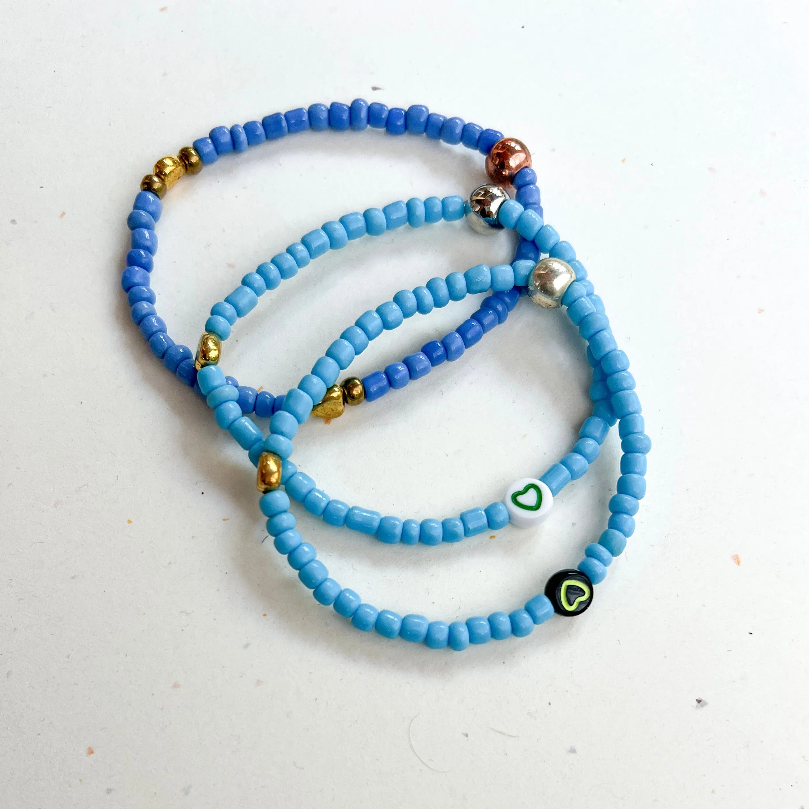 Beaded Stacking Bracelets - Set of 3