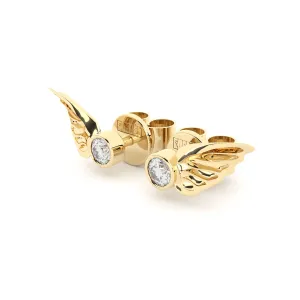 Becoming Wings 18K Gold Earrings w. Lab-Grown Diamonds