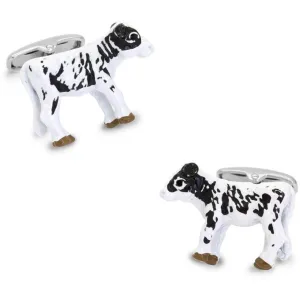 Black and White Cow Cufflinks 3D