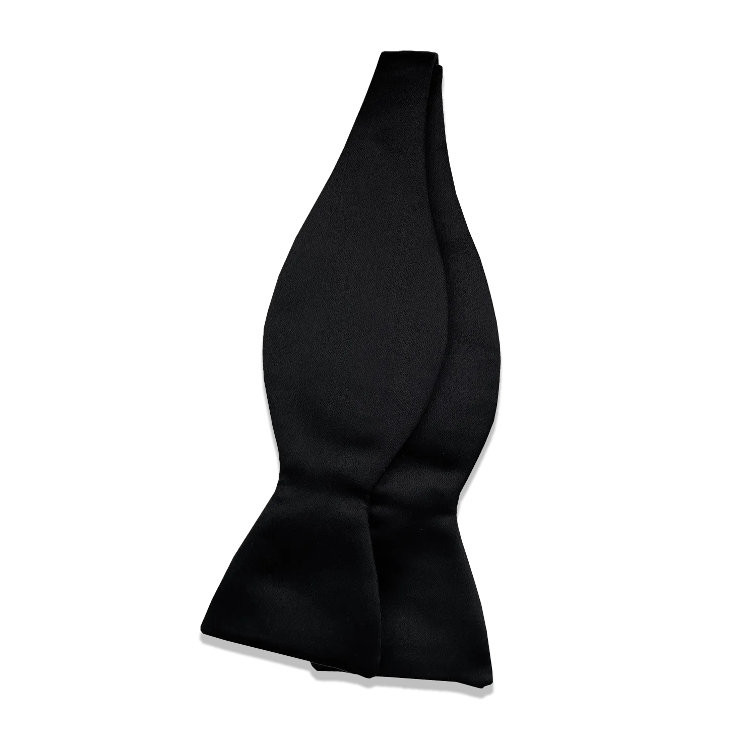 Black Satin Self Tie Bow Tie