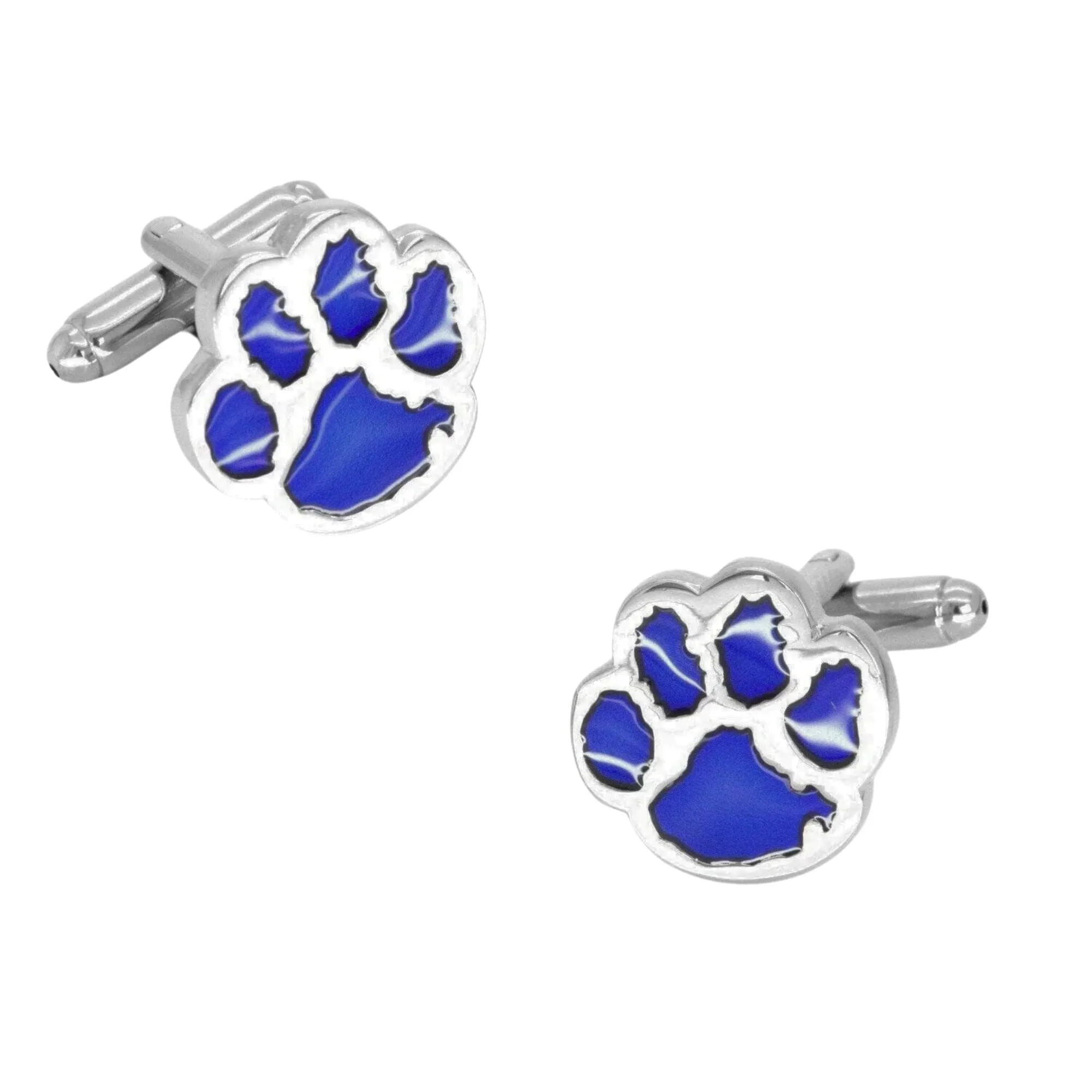 Blue Paw Print Cufflinks