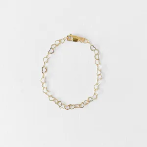 Bracelet - Gold Dainty Heart Chain