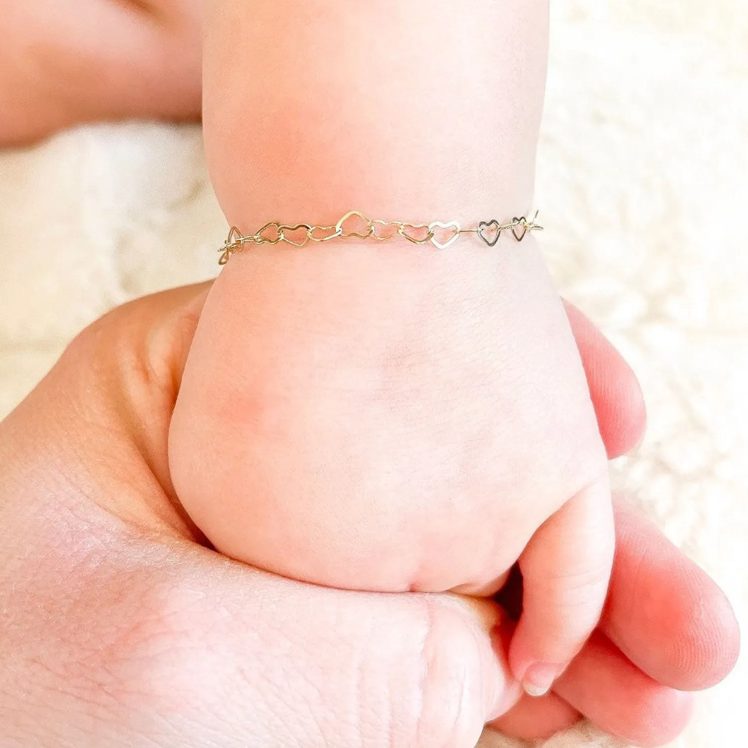 Bracelet - Gold Dainty Heart Chain