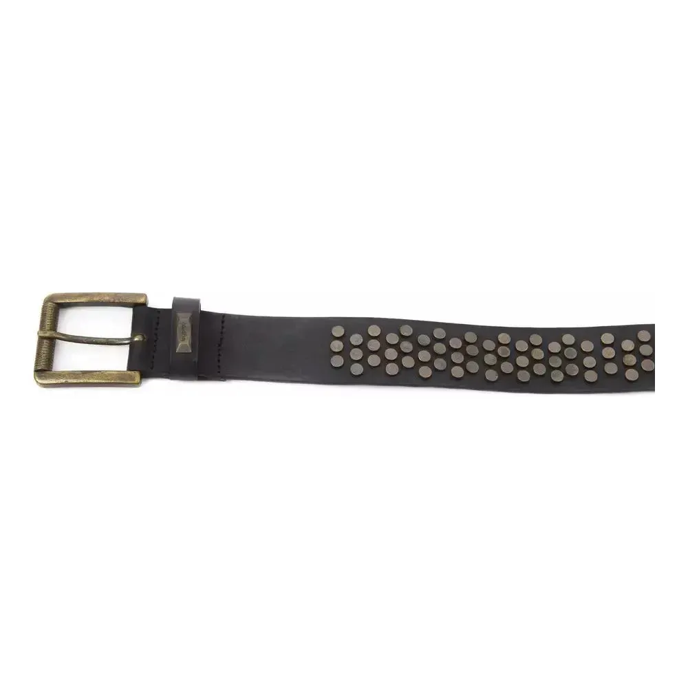 BYBLOS Black Leather Women Belt