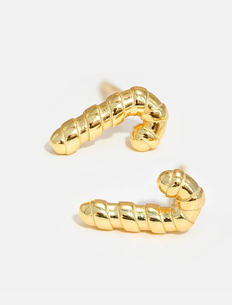 CANDY CANE HOLIDAY Earrings | 18K Gold Over Sterling Silver