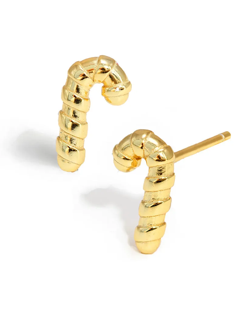 CANDY CANE HOLIDAY Earrings | 18K Gold Over Sterling Silver