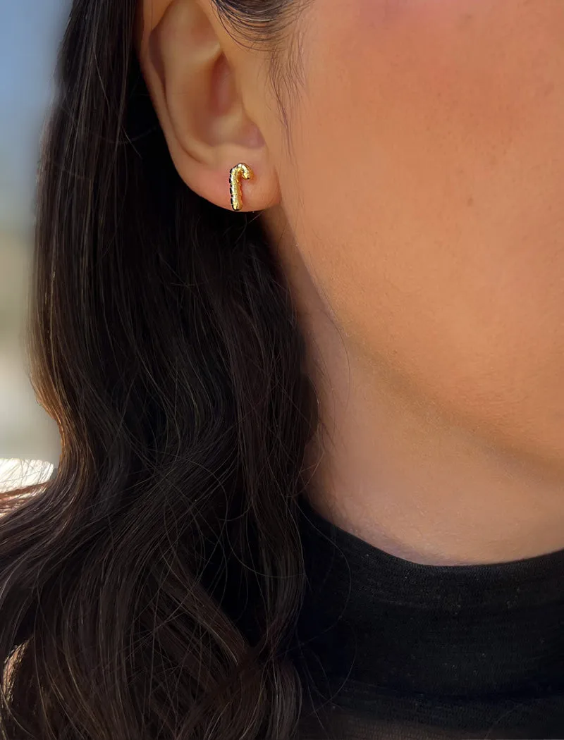 CANDY CANE HOLIDAY Earrings | 18K Gold Over Sterling Silver