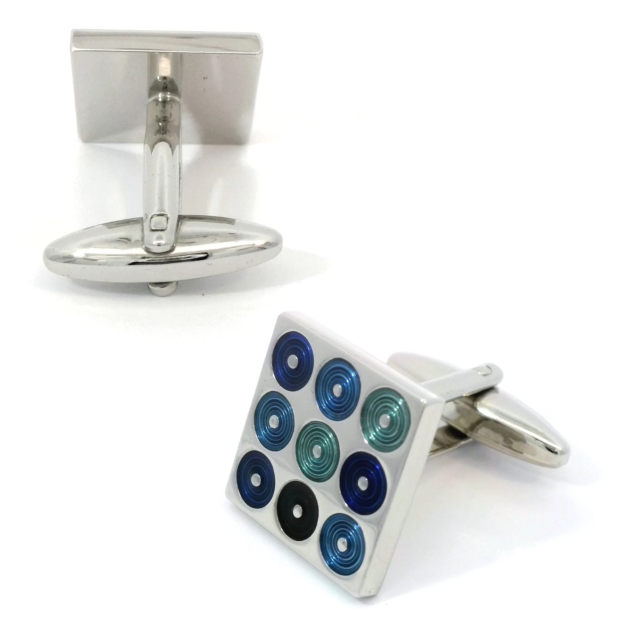 CD Spinner Blue Cufflinks