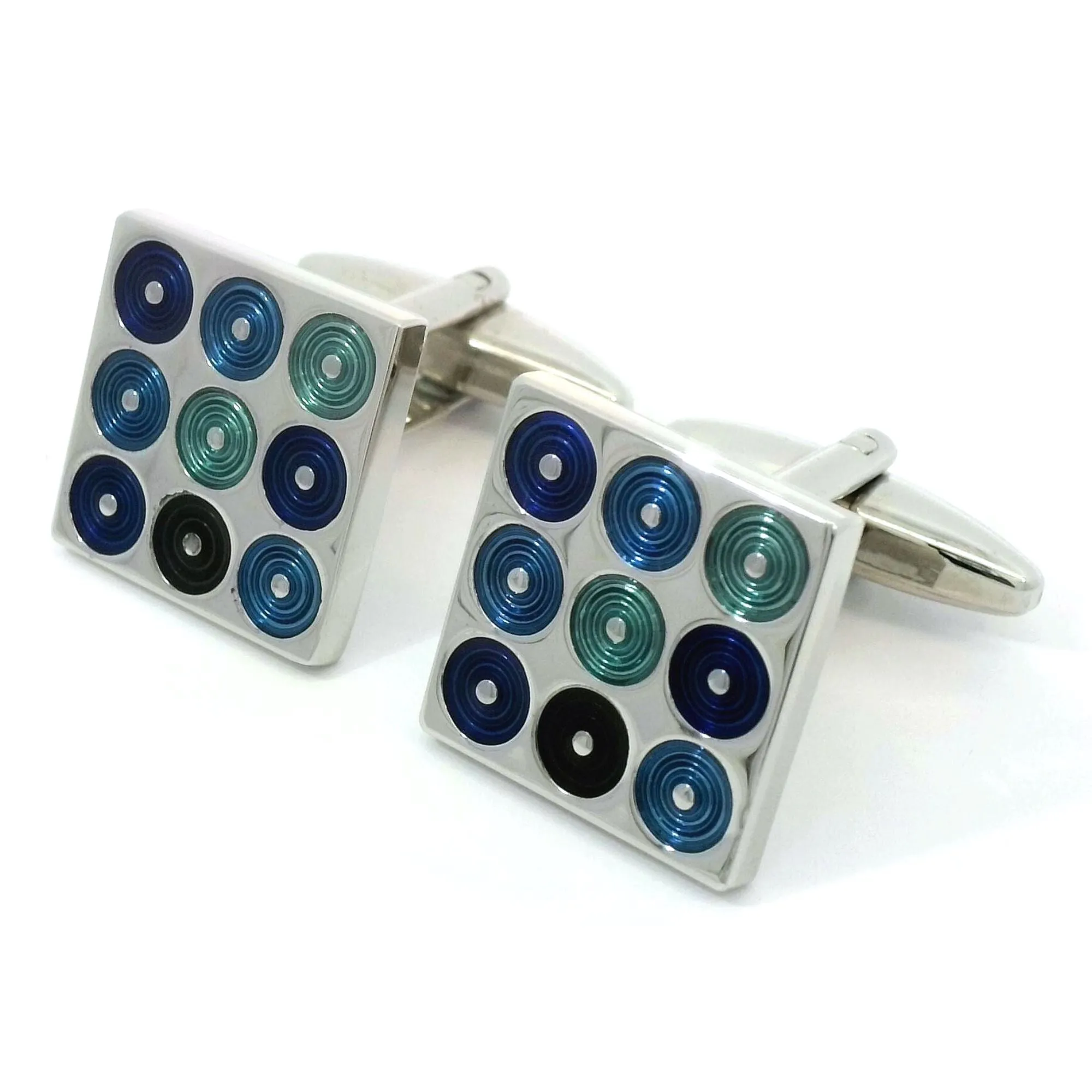 CD Spinner Blue Cufflinks