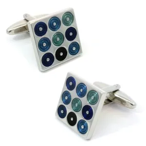 CD Spinner Blue Cufflinks