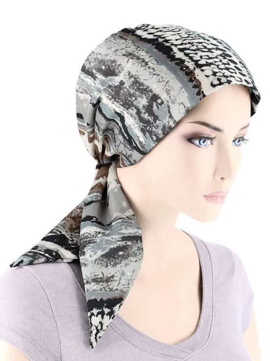 CFS-1148#Chemo Fashion Scarf Cape Cod Gray