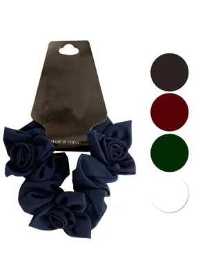 Chiffon Hair Twister with Ruffle Flower Accents (Available in a pack of 24)