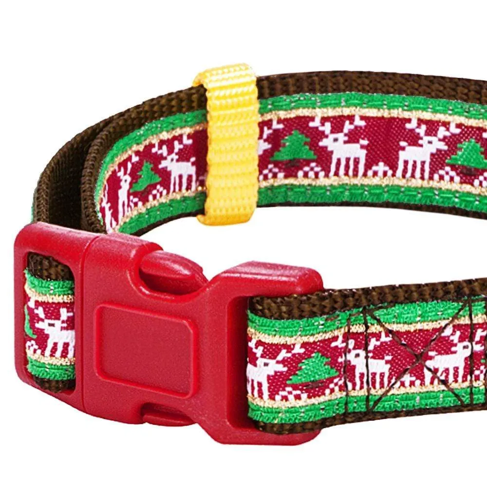 Christmas Dog Collar with Handmade Detachable Bow Tie