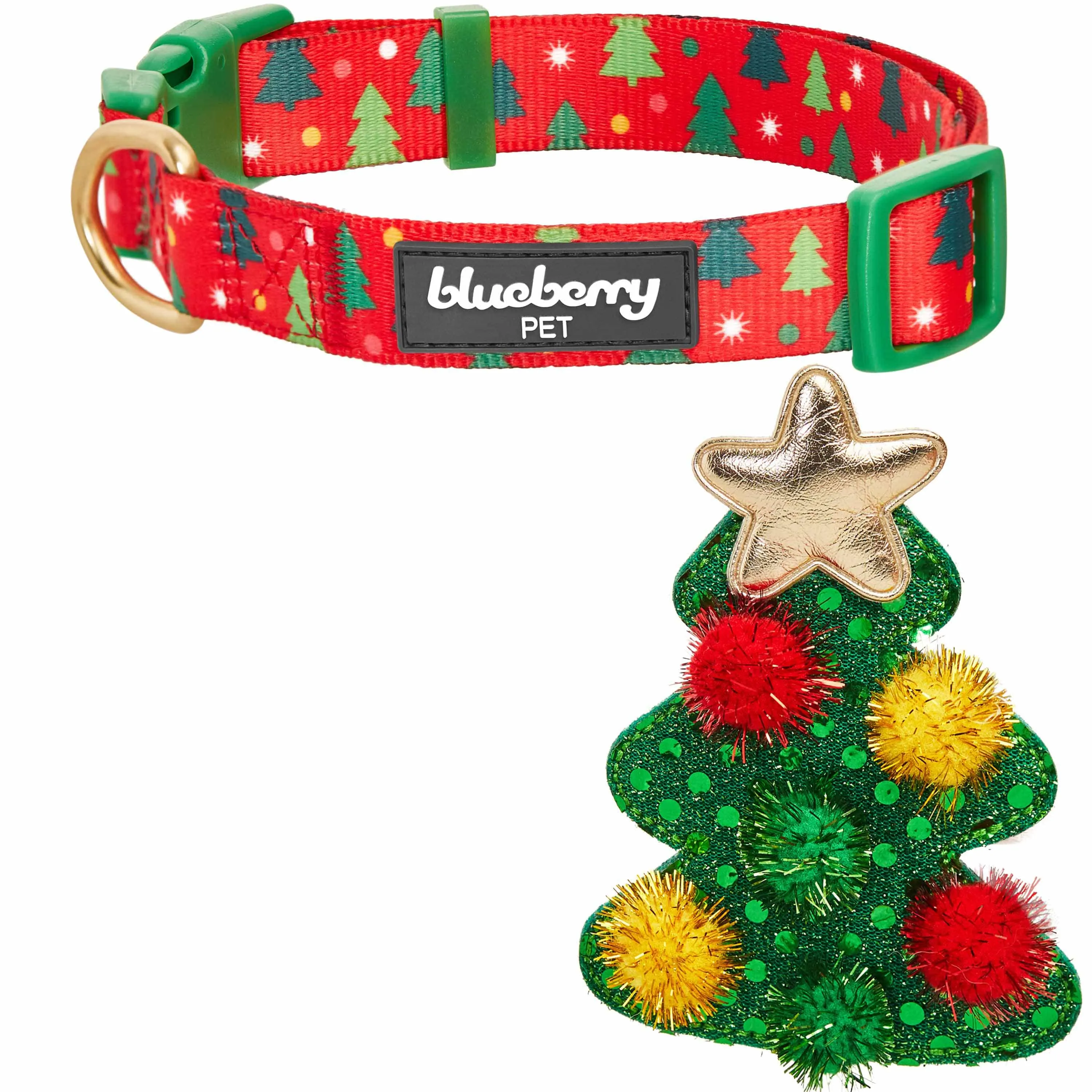 Christmas Dog Collar with Stunning Décor