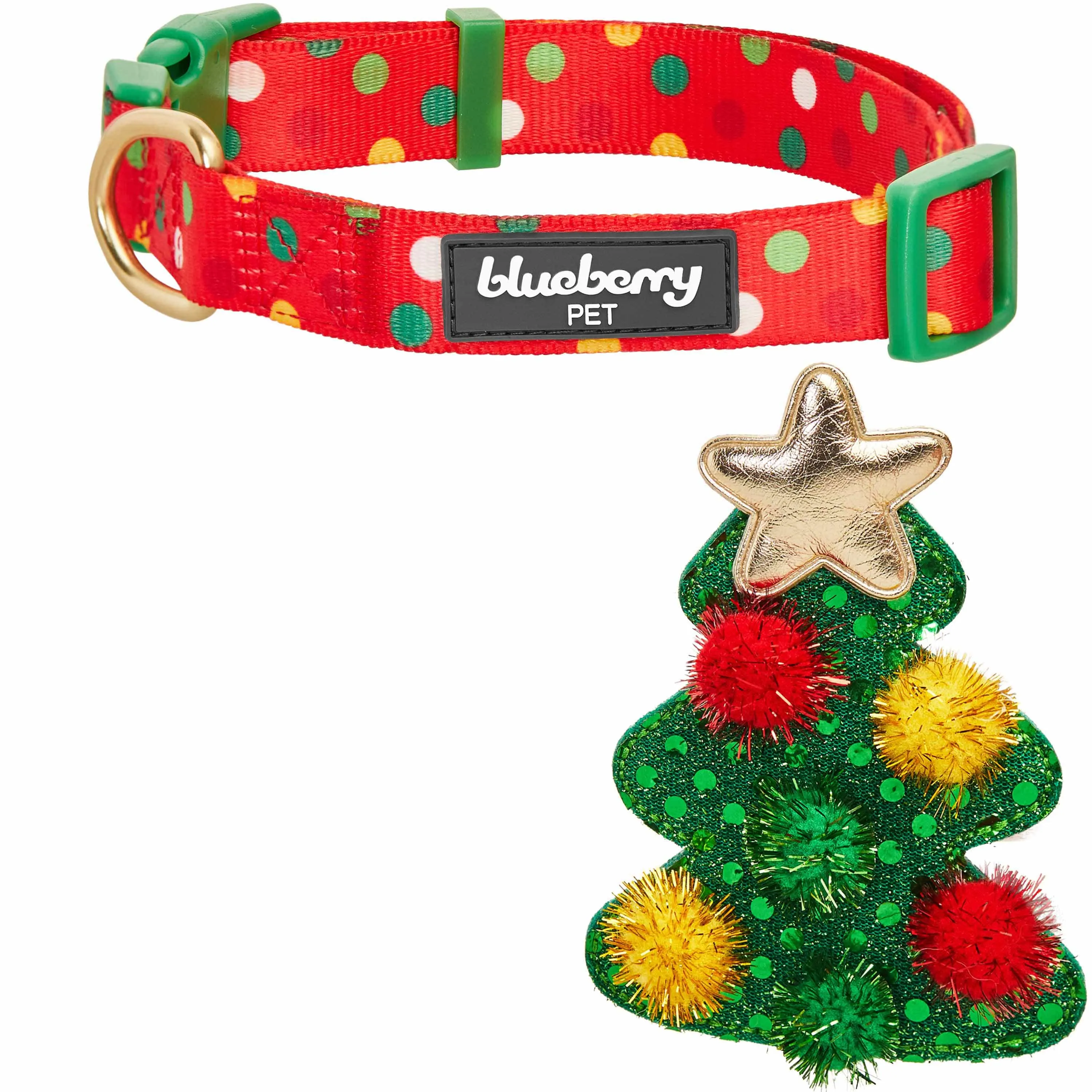 Christmas Dog Collar with Stunning Décor