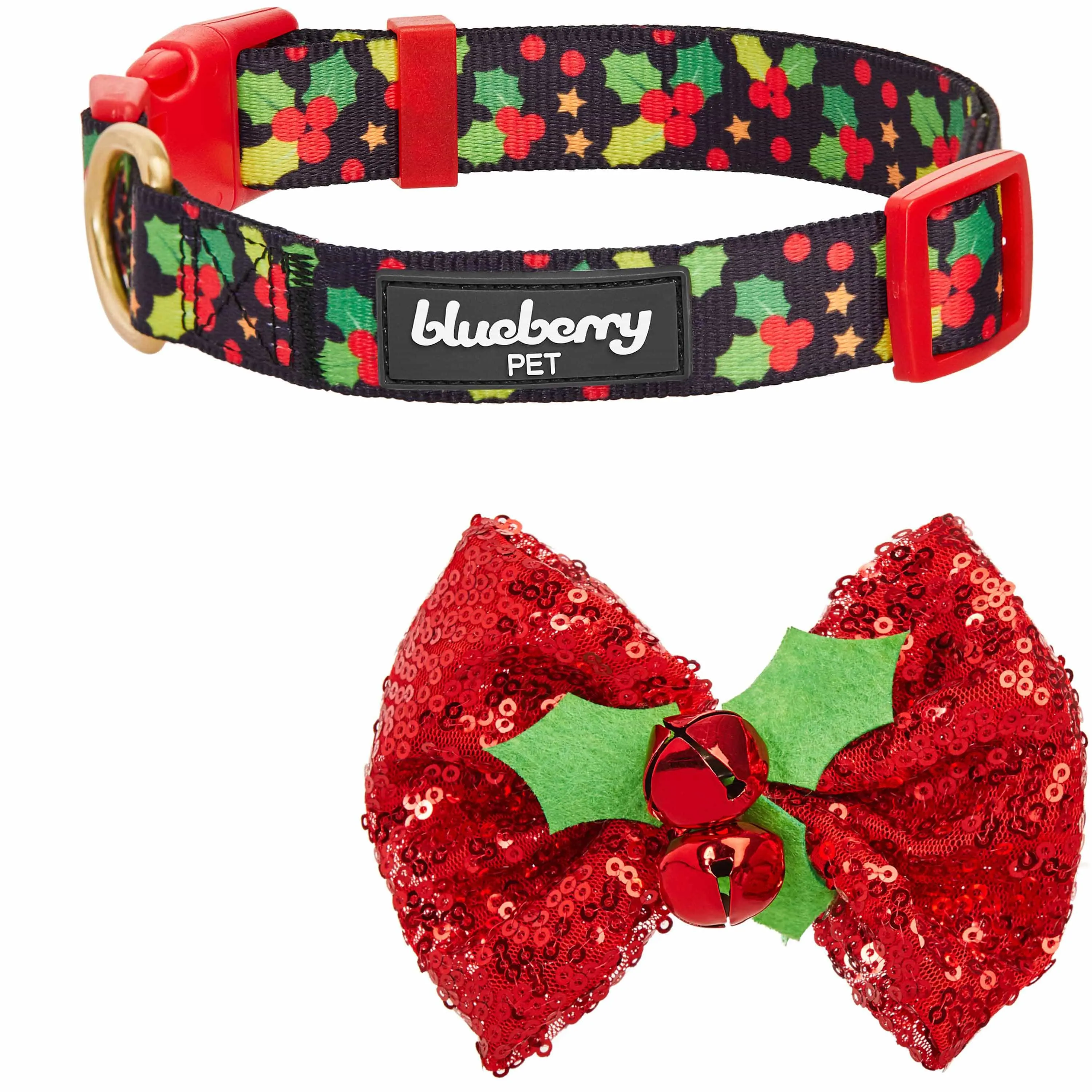 Christmas Dog Collar with Stunning Décor