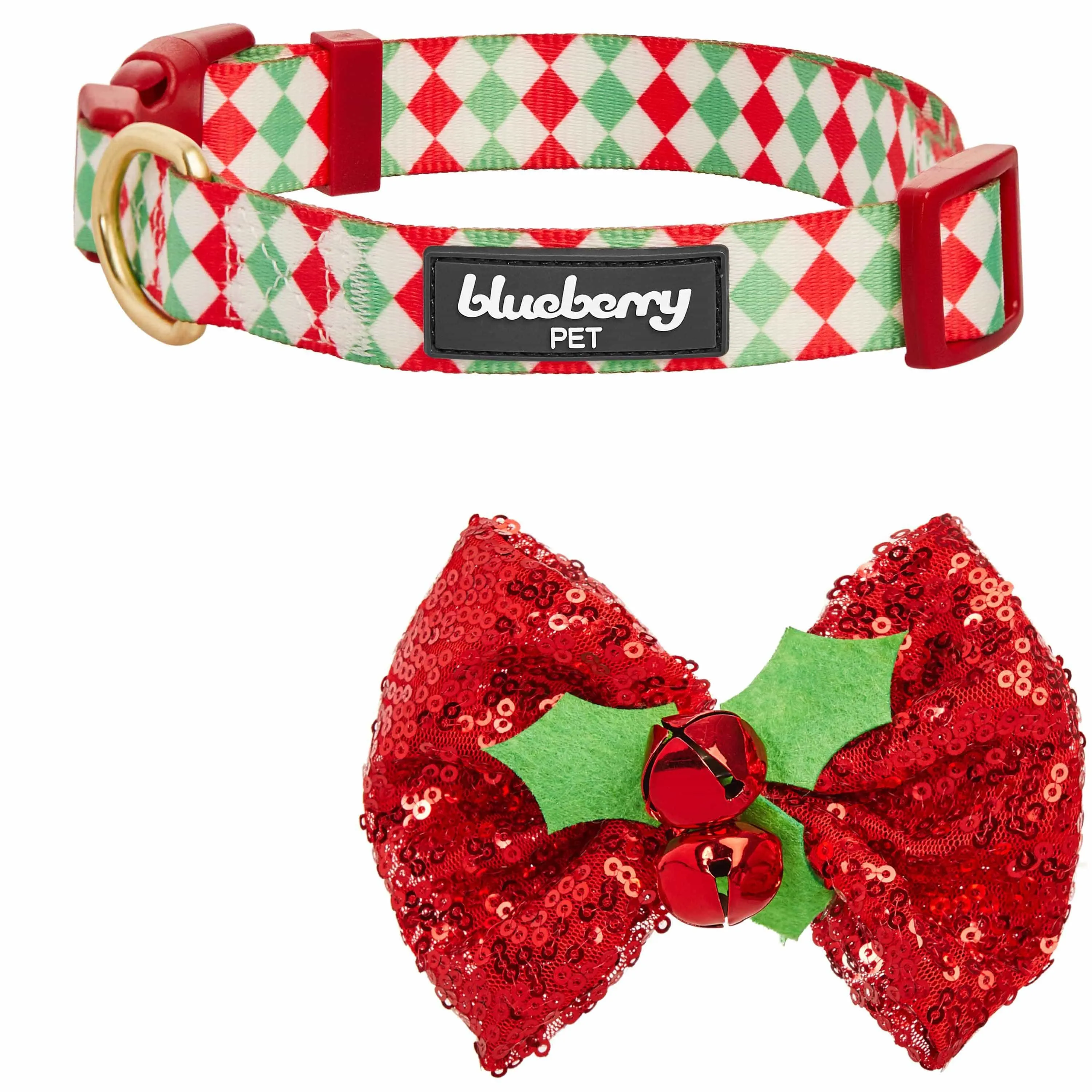 Christmas Dog Collar with Stunning Décor