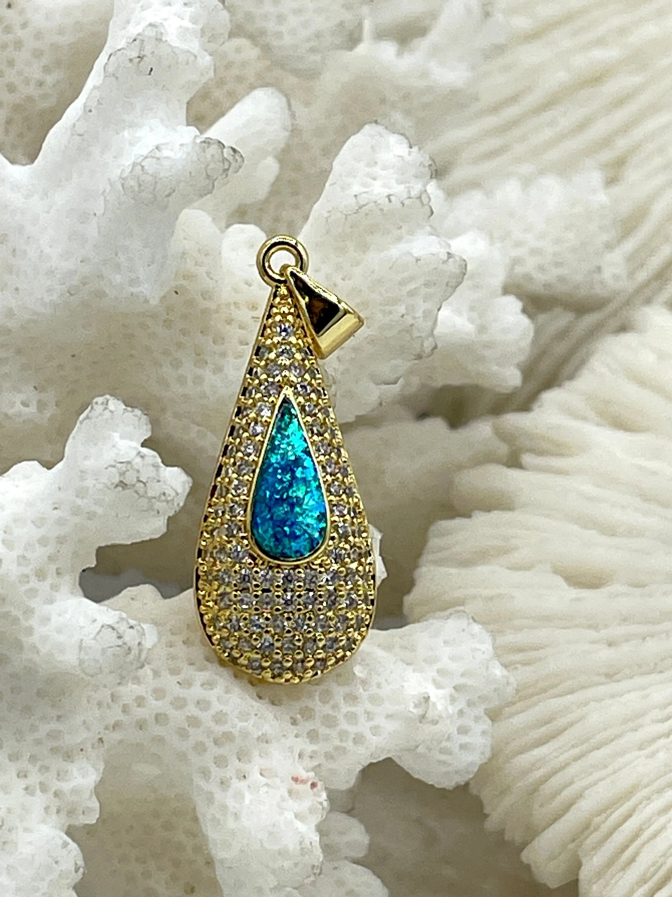 Colorful Glitter Enamel and Gold Teardrop Pendants with CZ, Gold Teardrop Charm, 2 Colors, Enamel and Gold Plated Brass Pendants, Fast Ship.