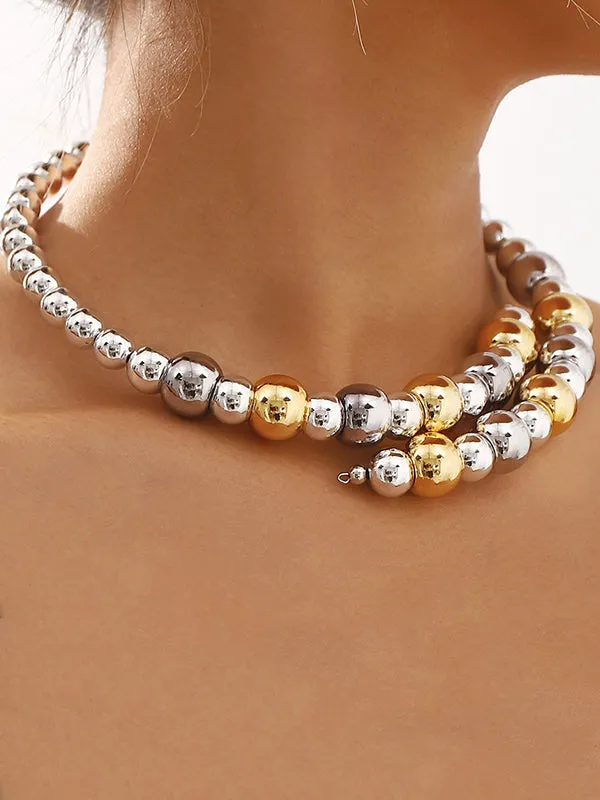 Contrast Color Geometric Necklaces Accessories