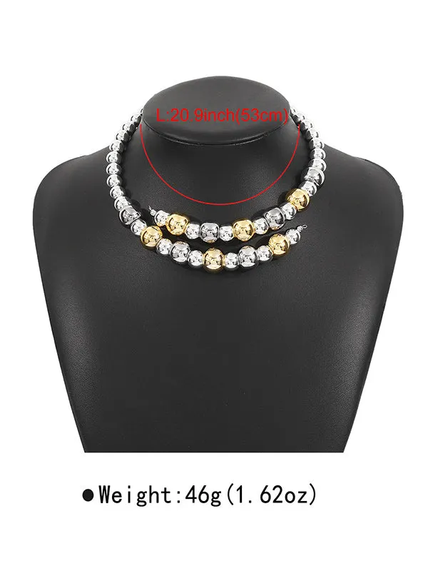 Contrast Color Geometric Necklaces Accessories