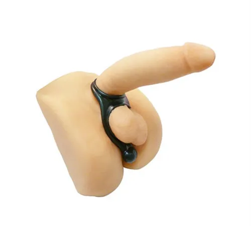 Cozy Ringed Erection Enhancer with Perineum Tickler for Extra Excitement