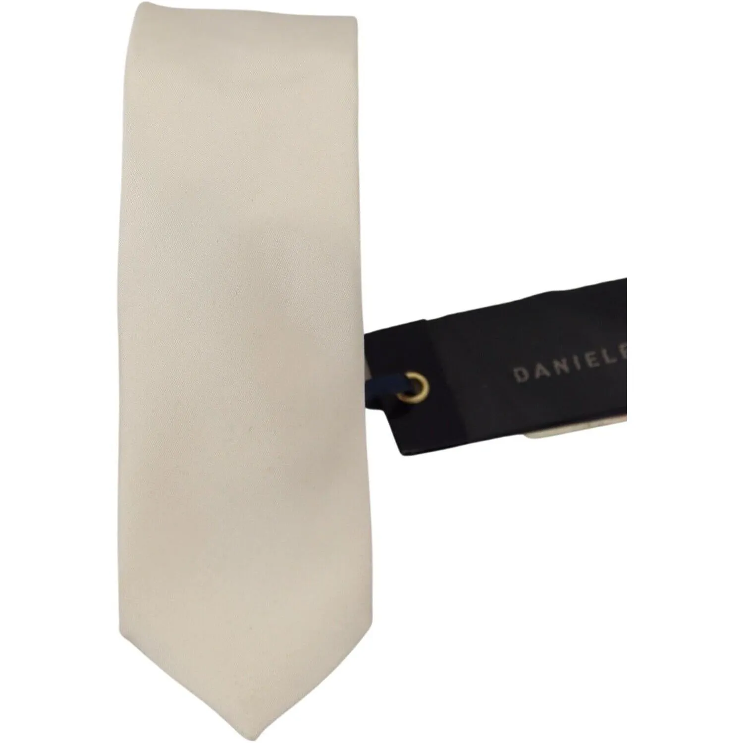 Daniele Alessandrini Exclusive Silk Bow Tie in Off White