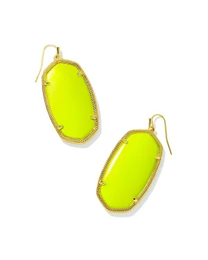 Danielle Earring in Gold Neon Yellow