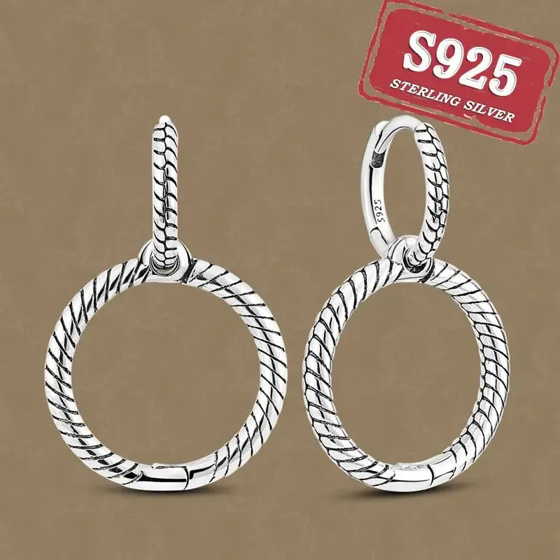 Dog/Cat Paw Sterling Double hoop earrings, 3 in 1 Hoops