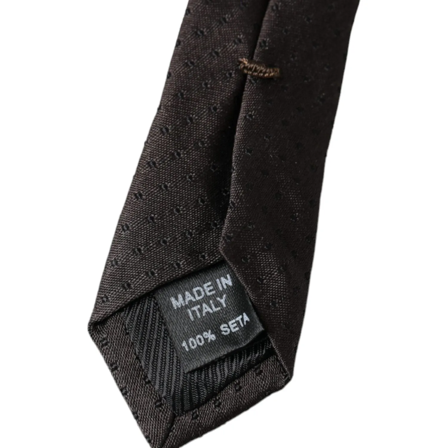 Dolce & Gabbana Black Patterned Silk Adjustable Men Tie