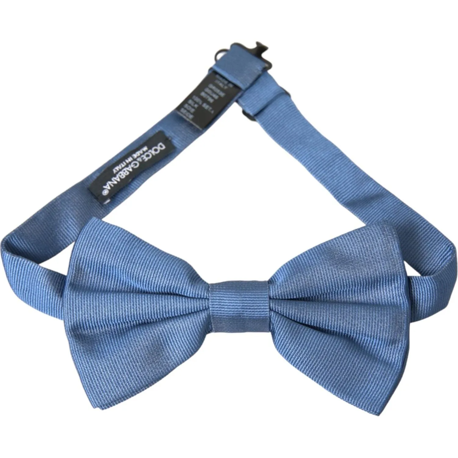 Dolce & Gabbana Blue Silk Adjustable Neck Men Bow Tie